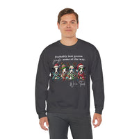 Christmas Cows - Probably Just Gonna Jingle Some Of The Way – Gildan Heavy Blend | Trendy Women’s and Men's Soft Sweatshirt. Direct to Garment. Printed & Shipped in the USA. Unisex Sizes.