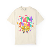 Coquette Third Grade Pencil Bow - Comfort Colors | Trendy Women's T-Shirt. Direct to Garment. Printed & Shipped in the USA. Unisex Sizes.