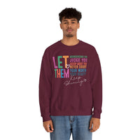 Let Them - Keep Shining – Gildan Heavy Blend | Trendy Women’s Soft Sweatshirt. Direct to Garment. Printed & Shipped in the USA. Unisex Sizes.