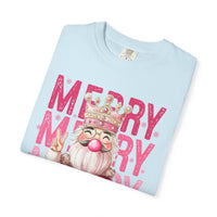 Merry Christmas — Cute Pink Bubblegum Nutcracker  - Comfort Colors | Trendy Women's T-Shirt. Direct to Garment. Printed & Shipped in the USA. Unisex Sizes.