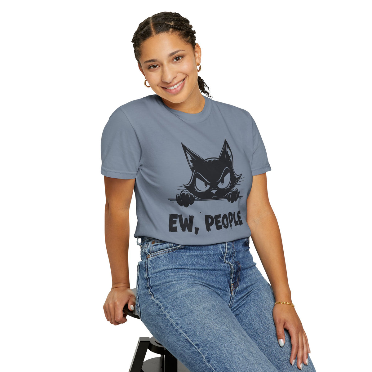 Ew People, Grumpy Cat - Comfort Colors | Funny Unisex T-Shirt. Direct to Garment. Printed & Shipped in the USA. Unisex Sizes.