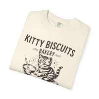 Kitty Biscuits Bakery - Comfort Colors | Trendy Women's and Men's T-Shirt. Direct to Garment. Printed & Shipped in the USA. Unisex Sizes.