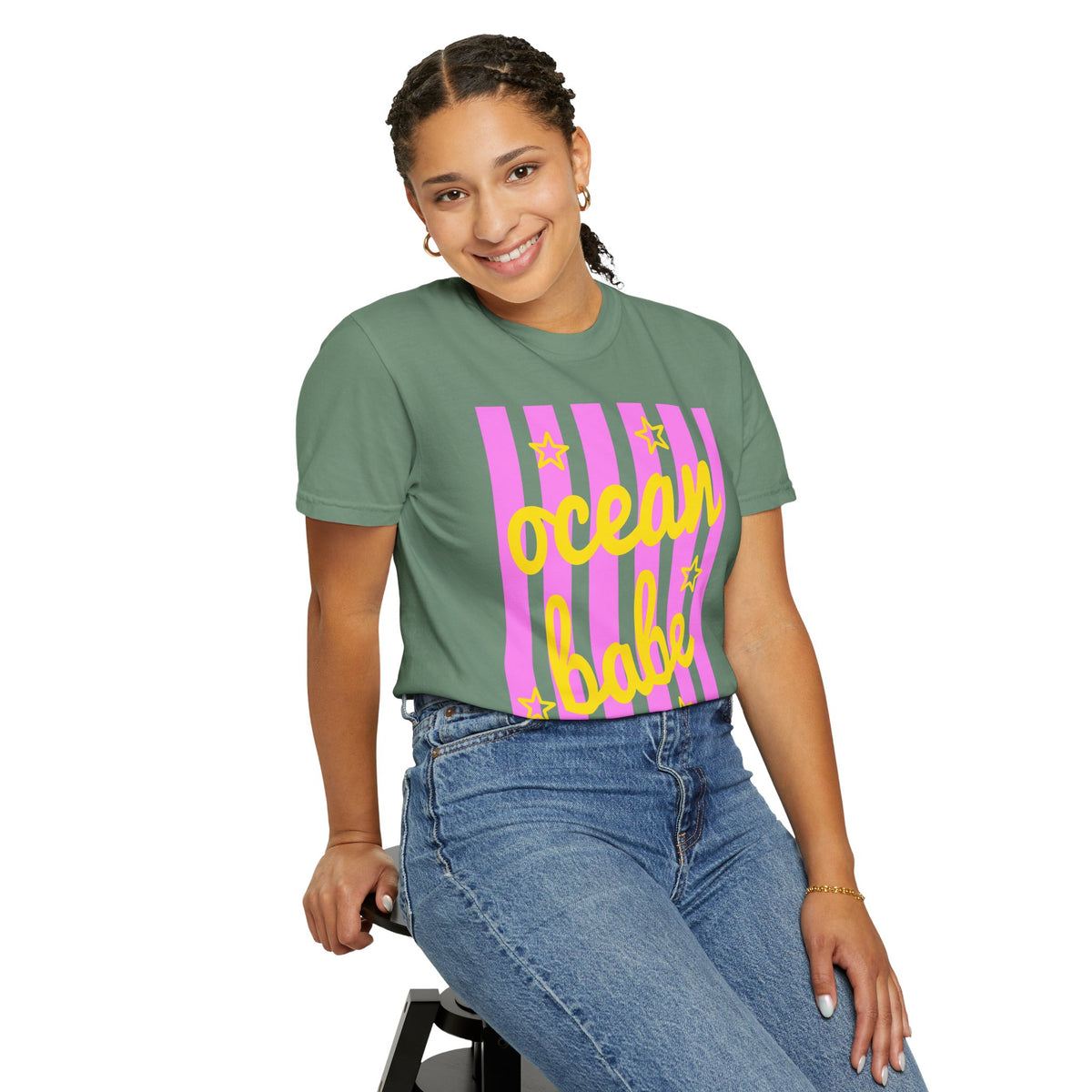 Ocean Babe - Comfort Colors | Trendy Women's T-Shirt. Direct to Garment. Printed & Shipped in the USA. Unisex Sizes.