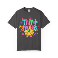 Coquette Third Grade Pencil Bow - Comfort Colors | Trendy Women's T-Shirt. Direct to Garment. Printed & Shipped in the USA. Unisex Sizes.