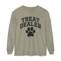 Treat Dealer, Dog Lover - Comfort Colors | Trendy Women's and Men's Long Sleeve T-Shirt. Direct to Garment. Printed & Shipped in the USA. Unisex Sizes.