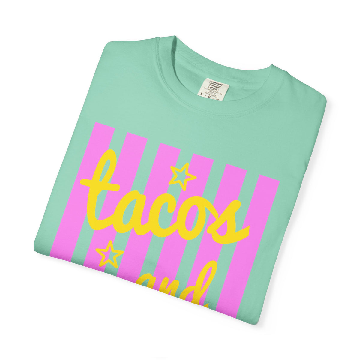 Tacos and Margs - Comfort Colors | Trendy Women's T-Shirt. Direct to Garment. Printed & Shipped in the USA. Unisex Sizes.