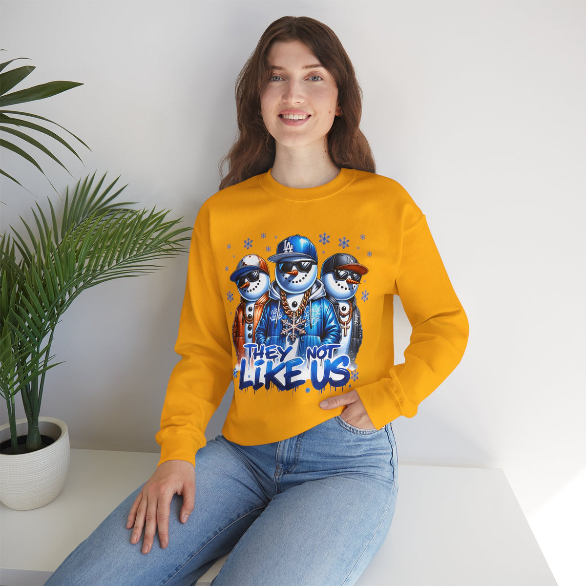 They Not Like Us Snowmen – Gildan Heavy Blend | Trendy Men's and Women’s Soft Sweatshirt. Direct to Garment. Printed & Shipped in the USA. Unisex Sizes.