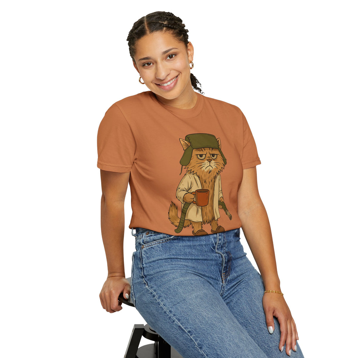 Litter's Full, Funny Cat - Comfort Colors | Trendy Men's and Women's T-Shirt. Direct to Garment. Printed & Shipped in the USA. Unisex Sizes.