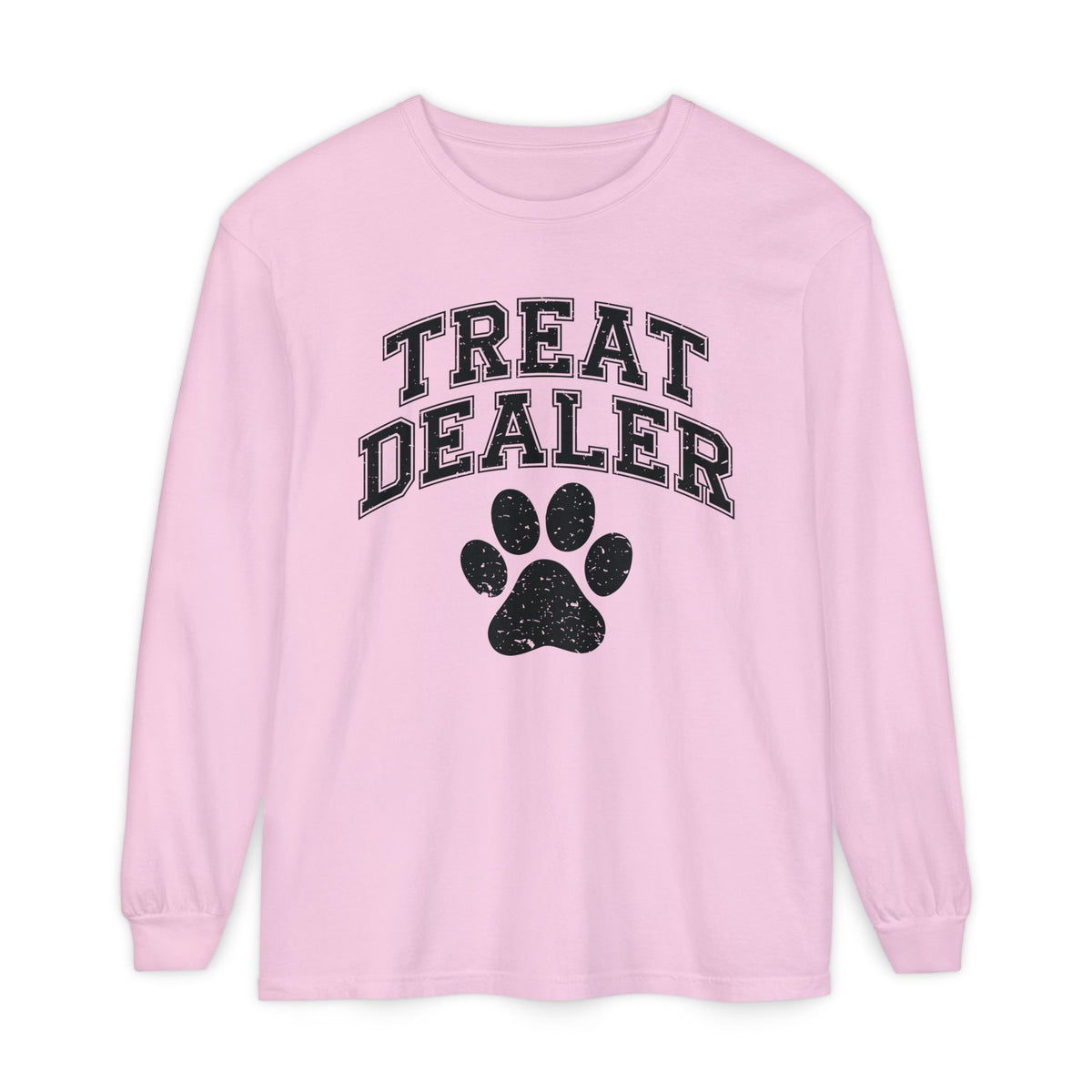 Treat Dealer, Dog Lover - Comfort Colors | Trendy Women's and Men's Long Sleeve T-Shirt. Direct to Garment. Printed & Shipped in the USA. Unisex Sizes.