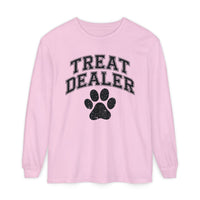 Treat Dealer, Dog Lover - Comfort Colors | Trendy Women's and Men's Long Sleeve T-Shirt. Direct to Garment. Printed & Shipped in the USA. Unisex Sizes.