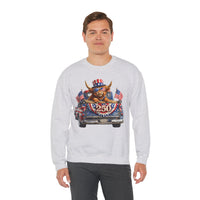 Patriotic Highland, America's 250th Birthday – Gildan Heavy Blend | Trendy Women’s and Men's Soft Sweatshirt. Direct to Garment. Printed & Shipped in the USA. Unisex Sizes.