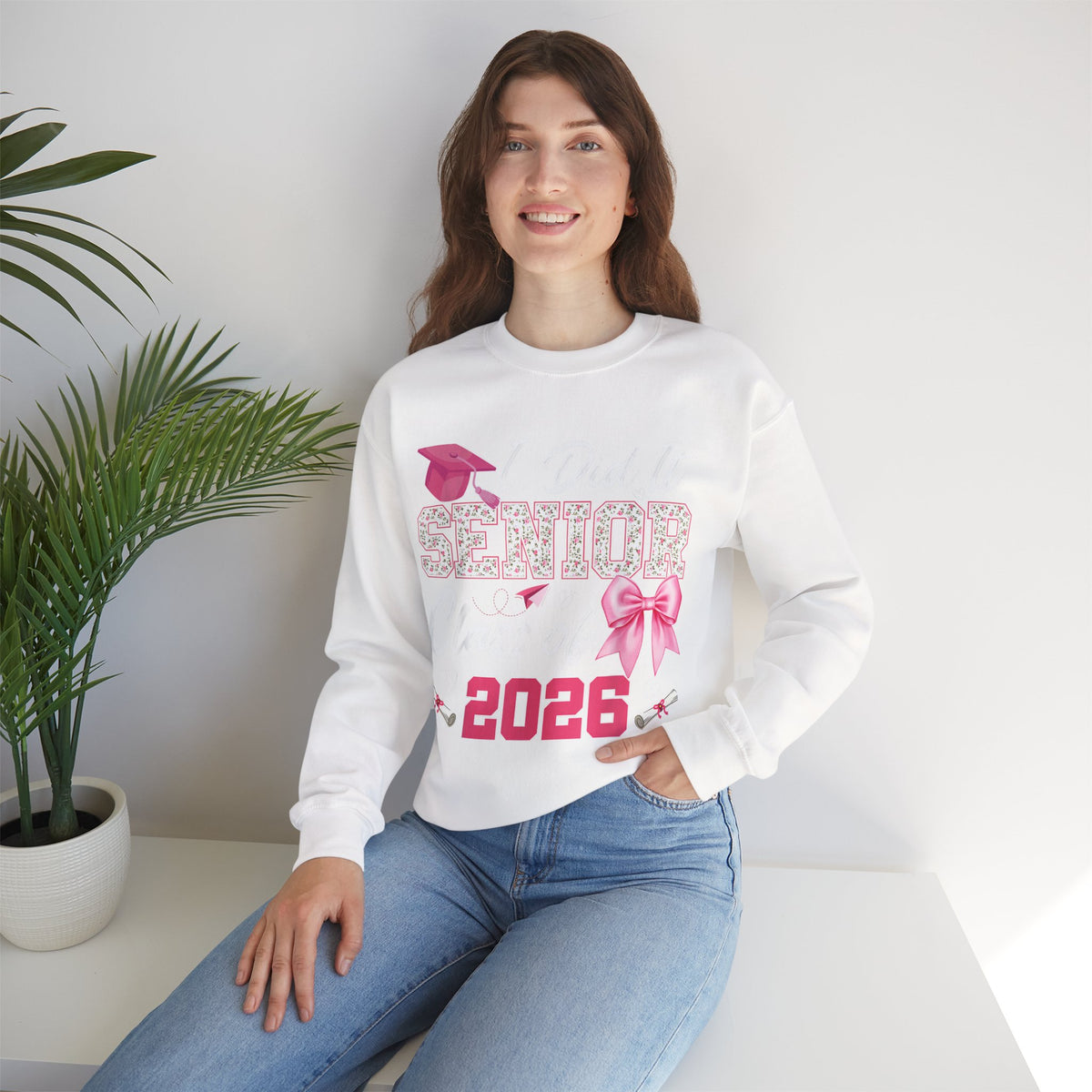 Class of 2026 I Did It Senior Coquette Bow Graduation – Gildan Heavy Blend | Trendy Women’s Soft Sweatshirt. Direct to Garment. Printed & Shipped in the USA. Unisex Sizes.
