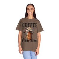 Coffee Changes Everything, Iced Coffee, Coffee Lovers - Comfort Colors | Trendy Women's T-Shirt. Direct to Garment. Printed & Shipped in the USA. Unisex Sizes.