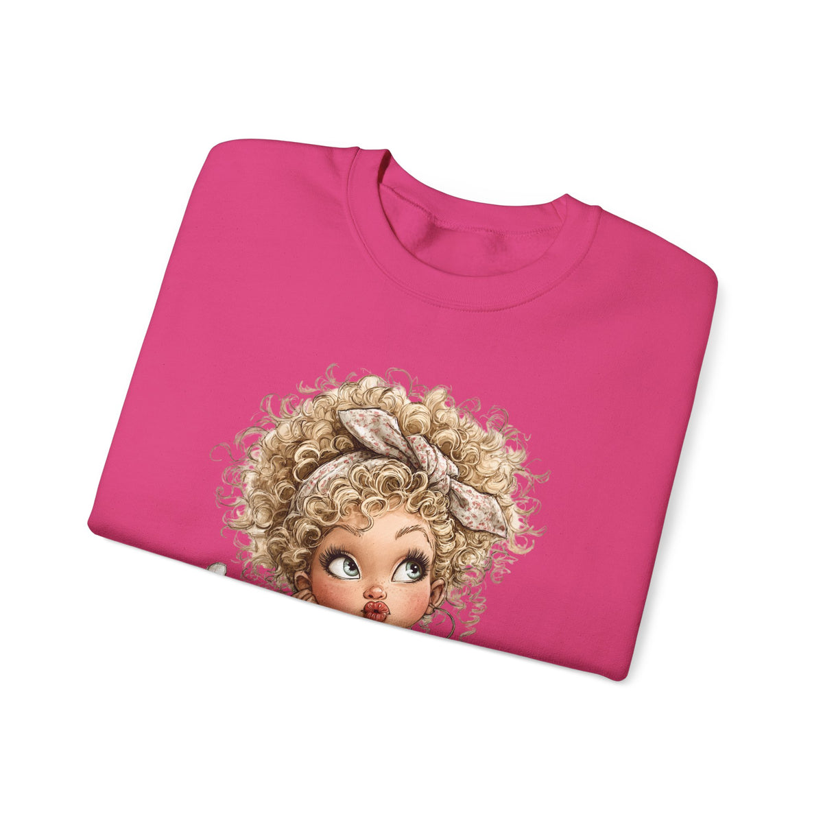 Cute Artist Curly Girl – Gildan Heavy Blend | Trendy Women’s Soft Sweatshirt. Direct to Garment. Printed & Shipped in the USA. Unisex Sizes.