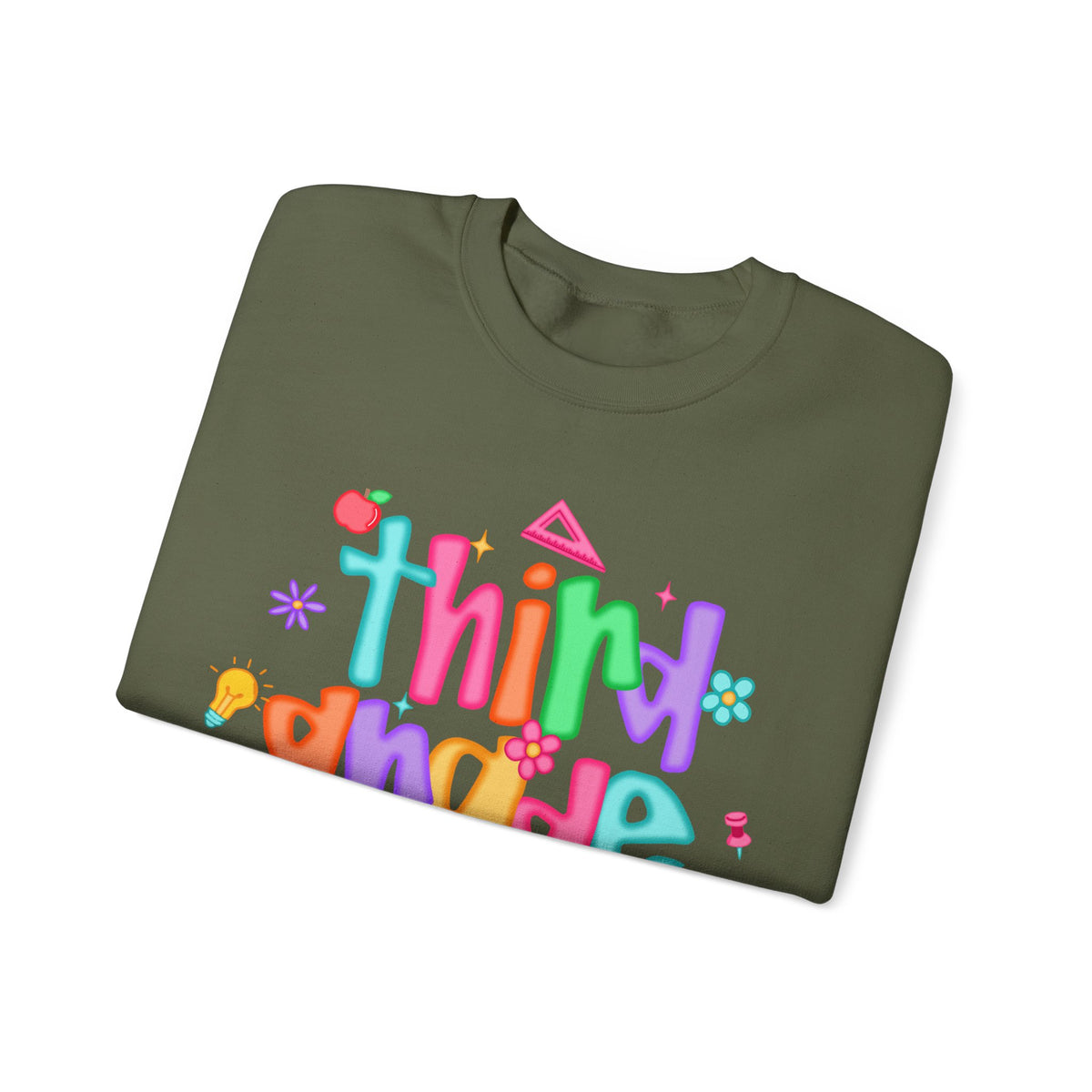 Coquette Third Grade Pencil Bow – Gildan Heavy Blend | Trendy Women’s Soft Sweatshirt. Direct to Garment. Printed & Shipped in the USA. Unisex Sizes.