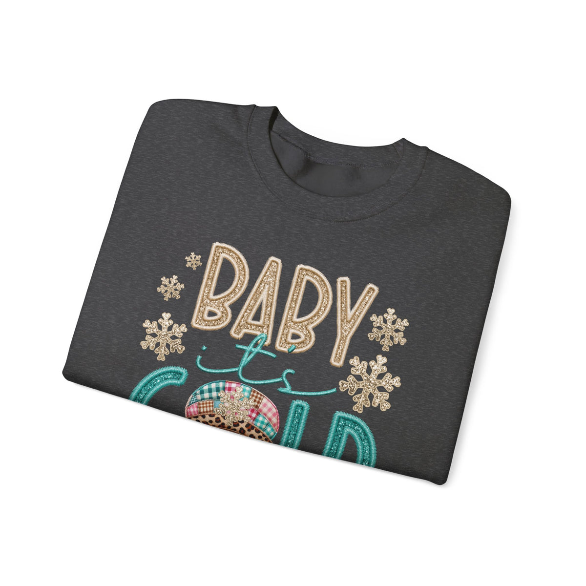 Baby It's Cold Outside Snowman – Gildan Heavy Blend | Trendy Women’s Soft Sweatshirt. Direct to Garment. Printed & Shipped in the USA. Unisex Sizes.