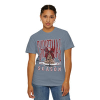 Christmas Season Leopard Tree  - Comfort Colors | Trendy Women's T-Shirt. Direct to Garment. Printed & Shipped in the USA. Unisex Sizes.