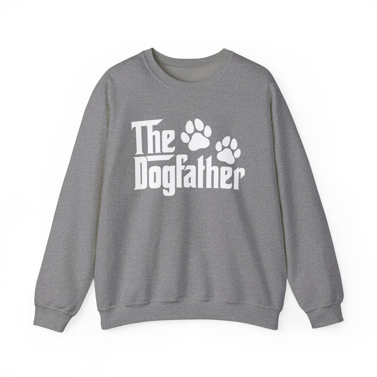 The DogFather – Gildan Heavy Blend | Trendy Men's Soft Sweatshirt. Direct to Garment. Printed & Shipped in the USA. Unisex Sizes.