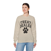 Treat Dealer, Dog Lover – Gildan Heavy Blend | Trendy Men's and Women’s Soft Sweatshirt. Direct to Garment. Printed & Shipped in the USA. Unisex Sizes.