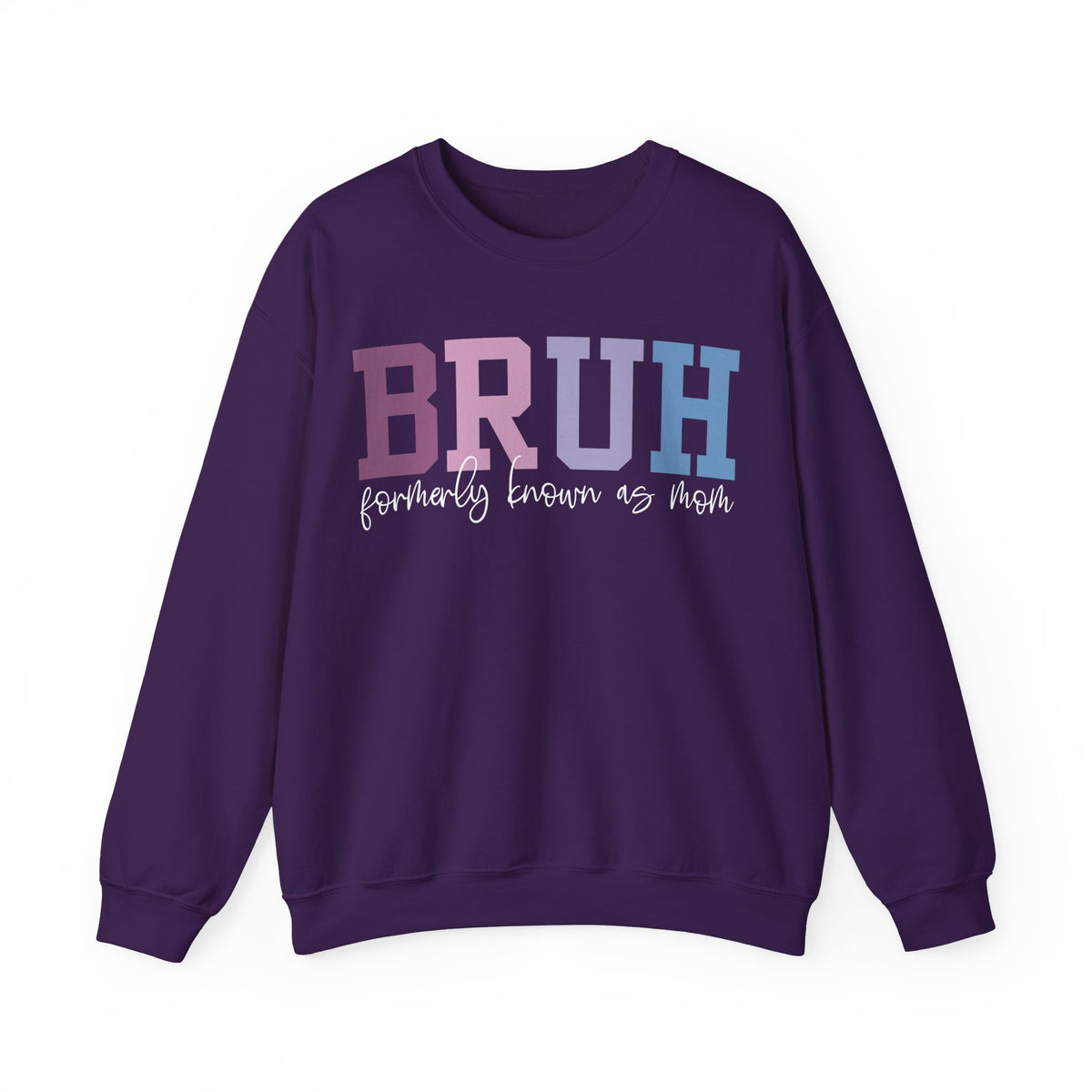 BRUH Formerly Known As Mom – Gildan Heavy Blend | Trendy Women’s Soft Sweatshirt. Direct to Garment. Printed & Shipped in the USA. Unisex Sizes.