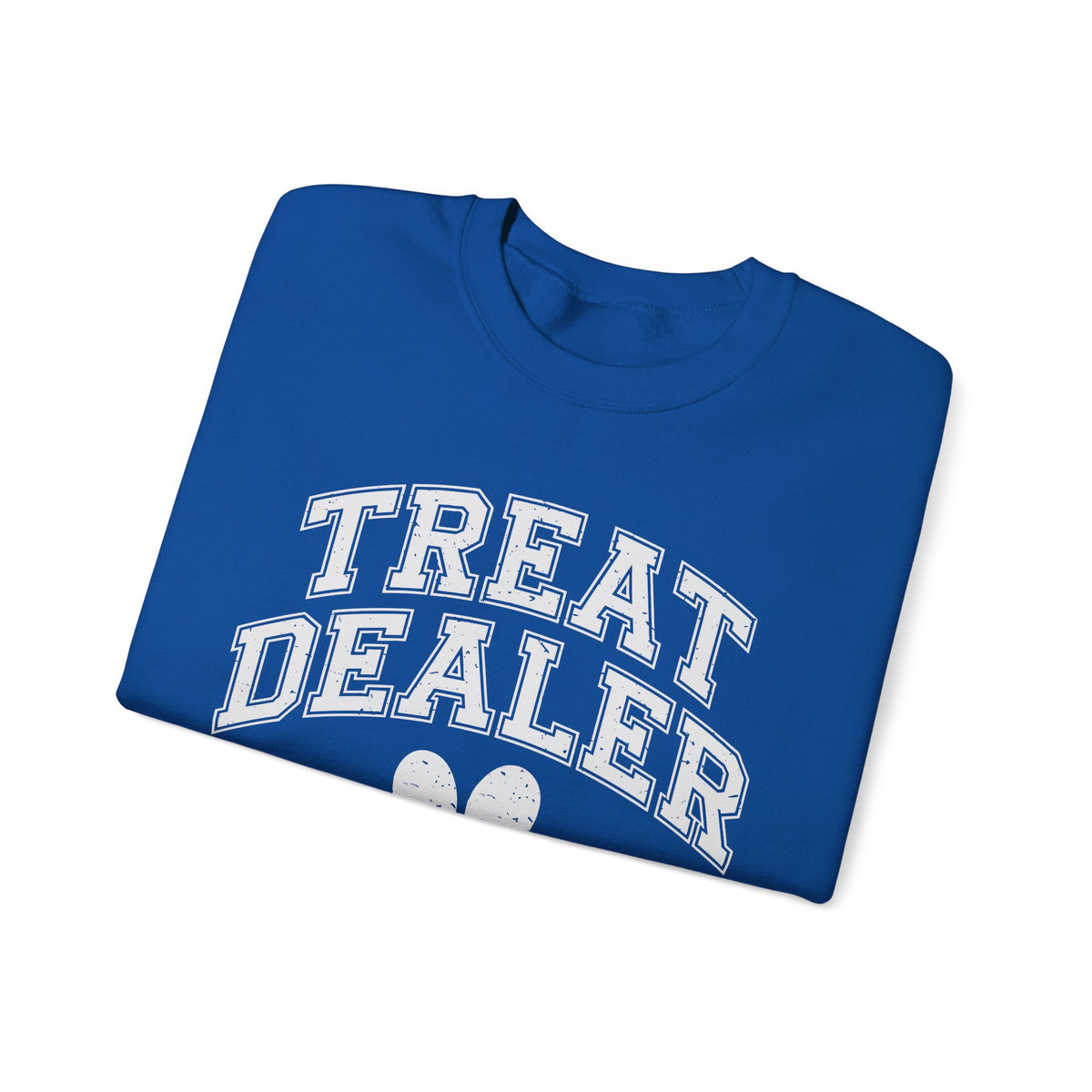 Treat Dealer, Dog Lover – Gildan Heavy Blend | Trendy Men's and Women’s Soft Sweatshirt. Direct to Garment. Printed & Shipped in the USA. Unisex Sizes.