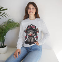 Cute Highland Cow 'Hot Mess' In Braids – Gildan Heavy Blend | Trendy Women’s Soft Sweatshirt. Direct to Garment. Printed & Shipped in the USA. Unisex Sizes.
