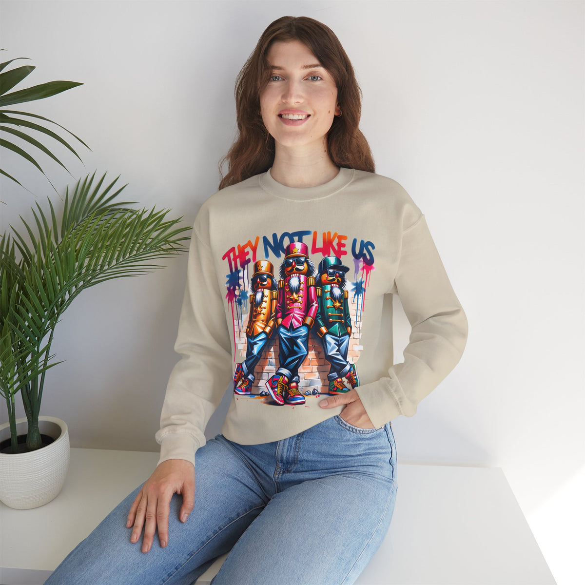 They Not Like Us Nutcracker Trio Christmas – Gildan Heavy Blend | Trendy Women’s and Men's Soft Sweatshirt. Direct to Garment. Printed & Shipped in the USA. Unisex Sizes.