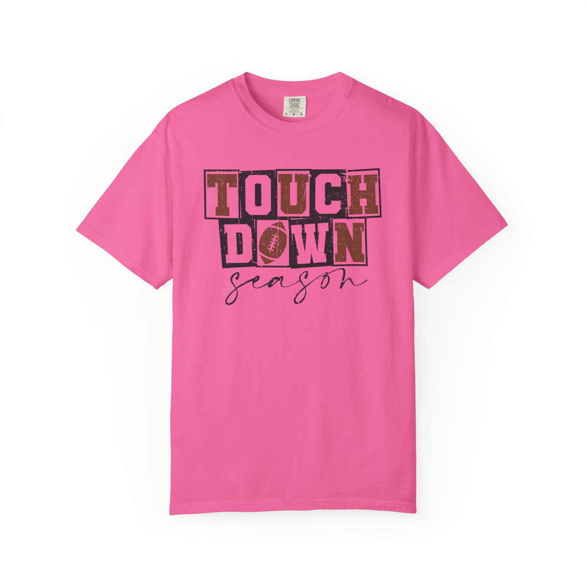 Touchdown Season - Distressed - Comfort Colors | Trendy Men's and Women's T-Shirt. Direct to Garment. Printed & Shipped in the USA. Unisex Sizes.