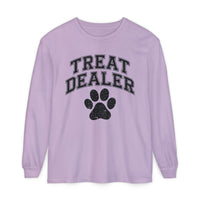 Treat Dealer, Dog Lover - Comfort Colors | Trendy Women's and Men's Long Sleeve T-Shirt. Direct to Garment. Printed & Shipped in the USA. Unisex Sizes.