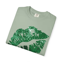 Green Faux Glitter Kiss - Comfort Colors | Trendy Women's T-Shirt. Direct to Garment. Printed & Shipped in the USA. Unisex Sizes.