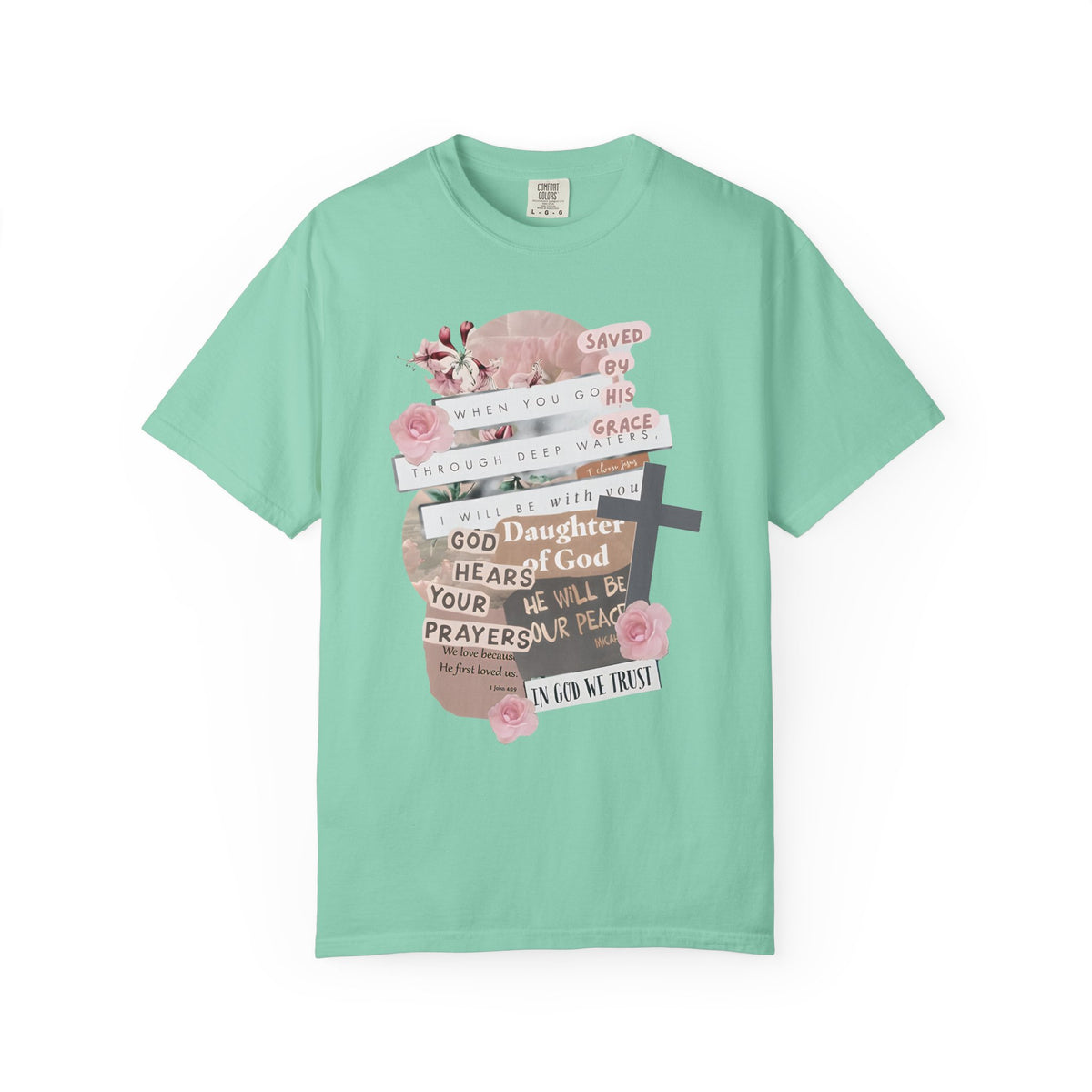 Christian Scrapbook - Comfort Colors | Trendy Women's T-Shirt. Direct to Garment. Printed & Shipped in the USA. Unisex Sizes.
