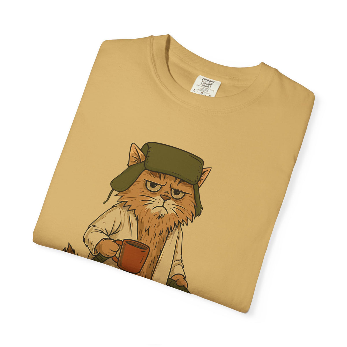 Litter's Full, Funny Cat - Comfort Colors | Trendy Men's and Women's T-Shirt. Direct to Garment. Printed & Shipped in the USA. Unisex Sizes.