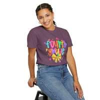 Coquette Fourth Grade Pencil Bow - Comfort Colors | Trendy Women's T-Shirt. Direct to Garment. Printed & Shipped in the USA. Unisex Sizes.