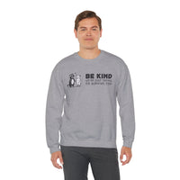 Be Kind. We're Just Trying To Survive Too. Possum. Raccoon. *This Shirt Saves Lives* – Gildan Heavy Blend | Trendy Men's and Women's Soft Sweatshirt. Direct to Garment. Printed & Shipped in the USA. Unisex Sizes.