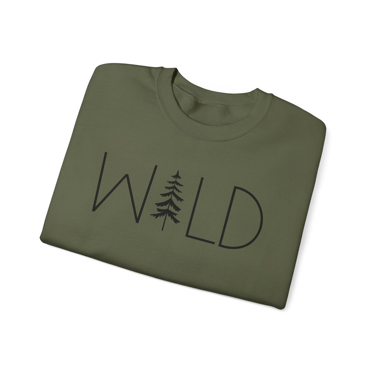 Wild Graphic, Nature, Pine Tree, Adventure – Gildan Heavy Blend | Trendy Women’s and Men's Soft Sweatshirt. Direct to Garment. Printed & Shipped in the USA. Unisex Sizes.