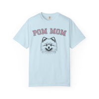 Pom Mom, Varsity - Comfort Colors | Trendy Women's T-Shirt. Direct to Garment. Printed & Shipped in the USA. Unisex Sizes.