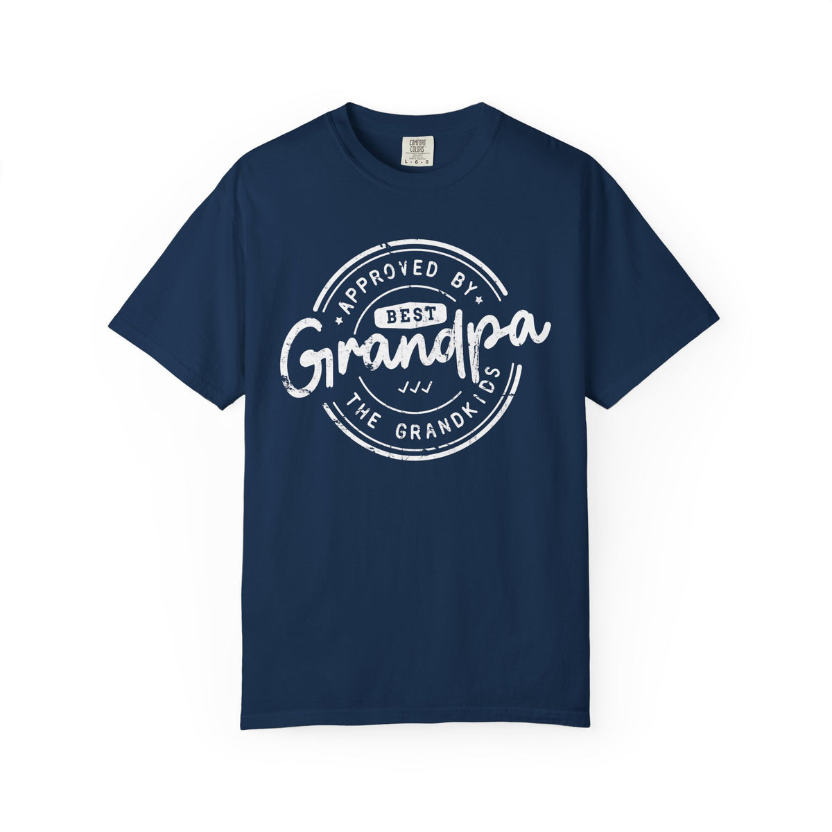 Best Grandpa, Approved by the Grandkids - Comfort Colors | Trendy Men's T-Shirt. Direct to Garment. Printed & Shipped in the USA. Unisex Sizes.