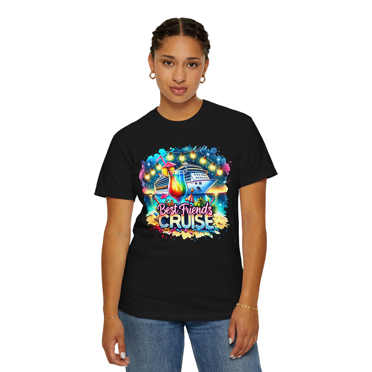 Best Friends Cruise - Comfort Colors | Trendy Women's T-Shirt. Direct to Garment. Printed & Shipped in the USA. Unisex Sizes.