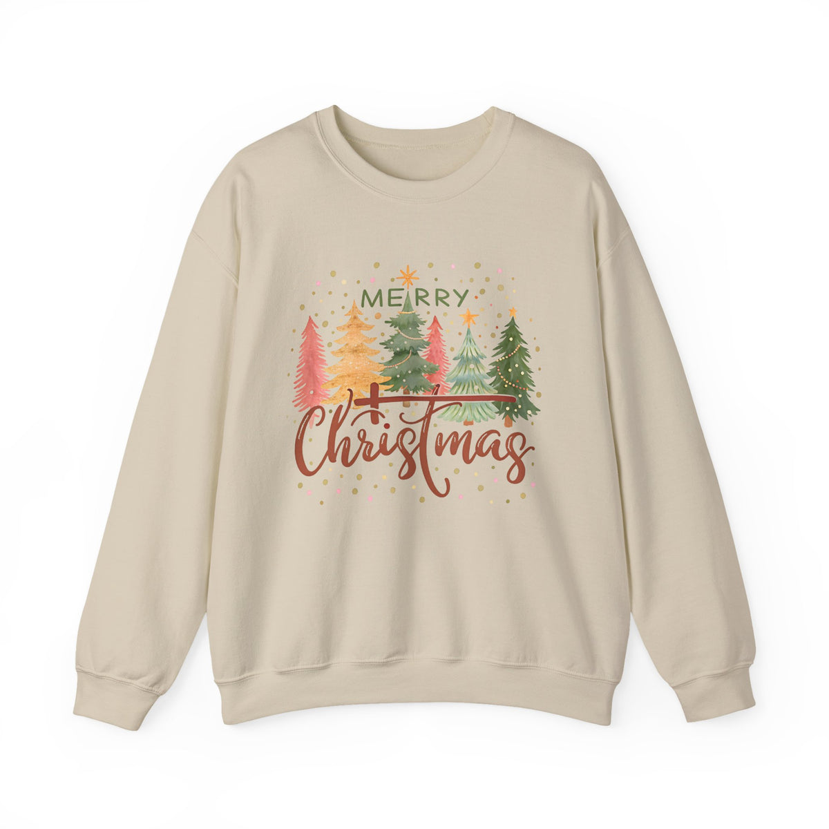 Merry ChrisTmas - Christian Faith – Gildan Heavy Blend | Trendy Women’s Soft Sweatshirt. Direct to Garment. Printed & Shipped in the USA. Unisex Sizes.