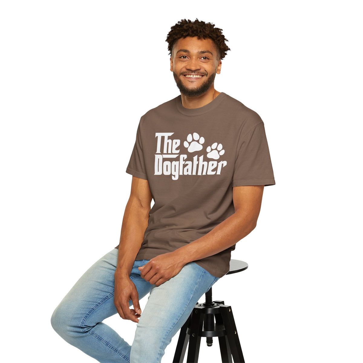 The DogFather - Comfort Colors | Trendy Men's T-Shirt. Direct to Garment. Printed & Shipped in the USA. Unisex Sizes.