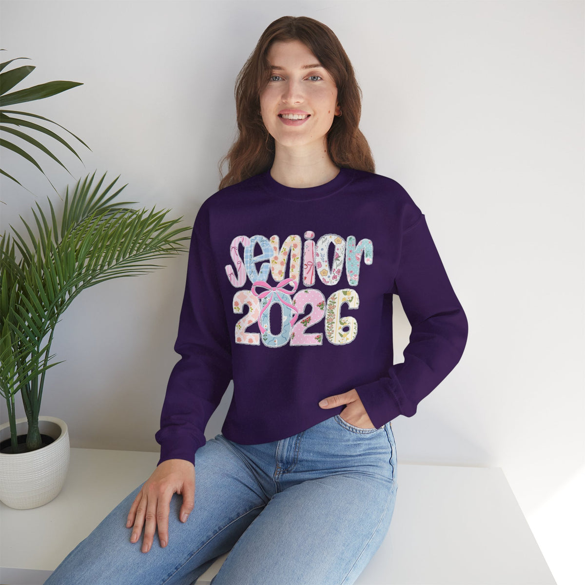 Class of 2026 Senior - Pink Coquette Bow – Gildan Heavy Blend | Trendy Women’s Soft Sweatshirt. Direct to Garment. Printed & Shipped in the USA. Unisex Sizes.