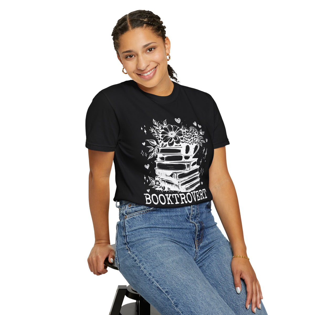 Booktrovert - Comfort Colors | Trendy Women's T-Shirt. Direct to Garment. Printed & Shipped in the USA. Unisex Sizes.