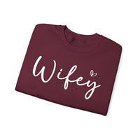 Wifey – Gildan Heavy Blend | Trendy Women’s Soft Sweatshirt. Direct to Garment. Printed & Shipped in the USA. Unisex Sizes.