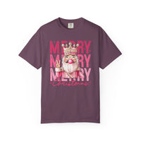 Merry Christmas — Cute Pink Bubblegum Nutcracker  - Comfort Colors | Trendy Women's T-Shirt. Direct to Garment. Printed & Shipped in the USA. Unisex Sizes.