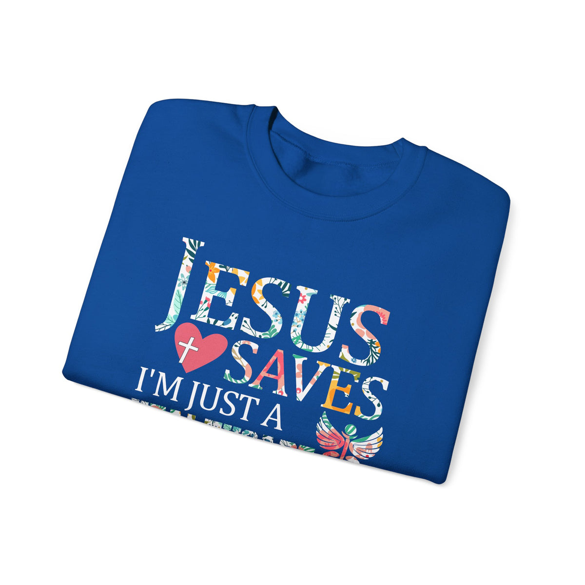 Jesus Saves - Healthcare Worker Lending My Hand – Gildan Heavy Blend | Trendy Women’s Soft Sweatshirt. Direct to Garment. Printed & Shipped in the USA. Unisex Sizes.