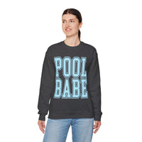 Pool Babe – Gildan Heavy Blend | Trendy Women’s Soft Sweatshirt. Direct to Garment. Printed & Shipped in the USA. Unisex Sizes.