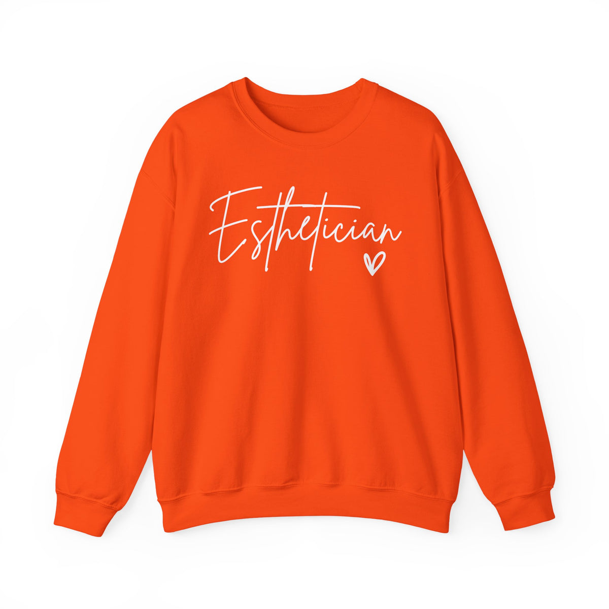 Esthetician Script, Perfect Gift for Your Botox Magician – Gildan Heavy Blend | Trendy Women’s Soft Sweatshirt. Direct to Garment. Printed & Shipped in the USA. Unisex Sizes.