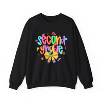 Coquette Second Grade Pencil Bow – Gildan Heavy Blend | Trendy Women’s Soft Sweatshirt. Direct to Garment. Printed & Shipped in the USA. Unisex Sizes.