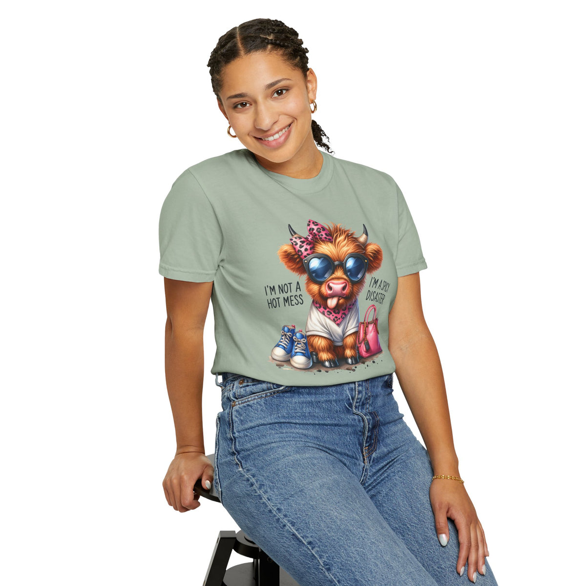 I'm Not a Hot Mess, I'm a Spicy Disaster - Comfort Colors | Trendy Women's T-Shirt. Direct to Garment. Printed & Shipped in the USA. Unisex Sizes.