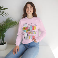 Blessed By God, Spoiled By My Husband, Protected By Both – Gildan Heavy Blend | Trendy Women’s Soft Sweatshirt. Direct to Garment. Printed & Shipped in the USA. Unisex Sizes.